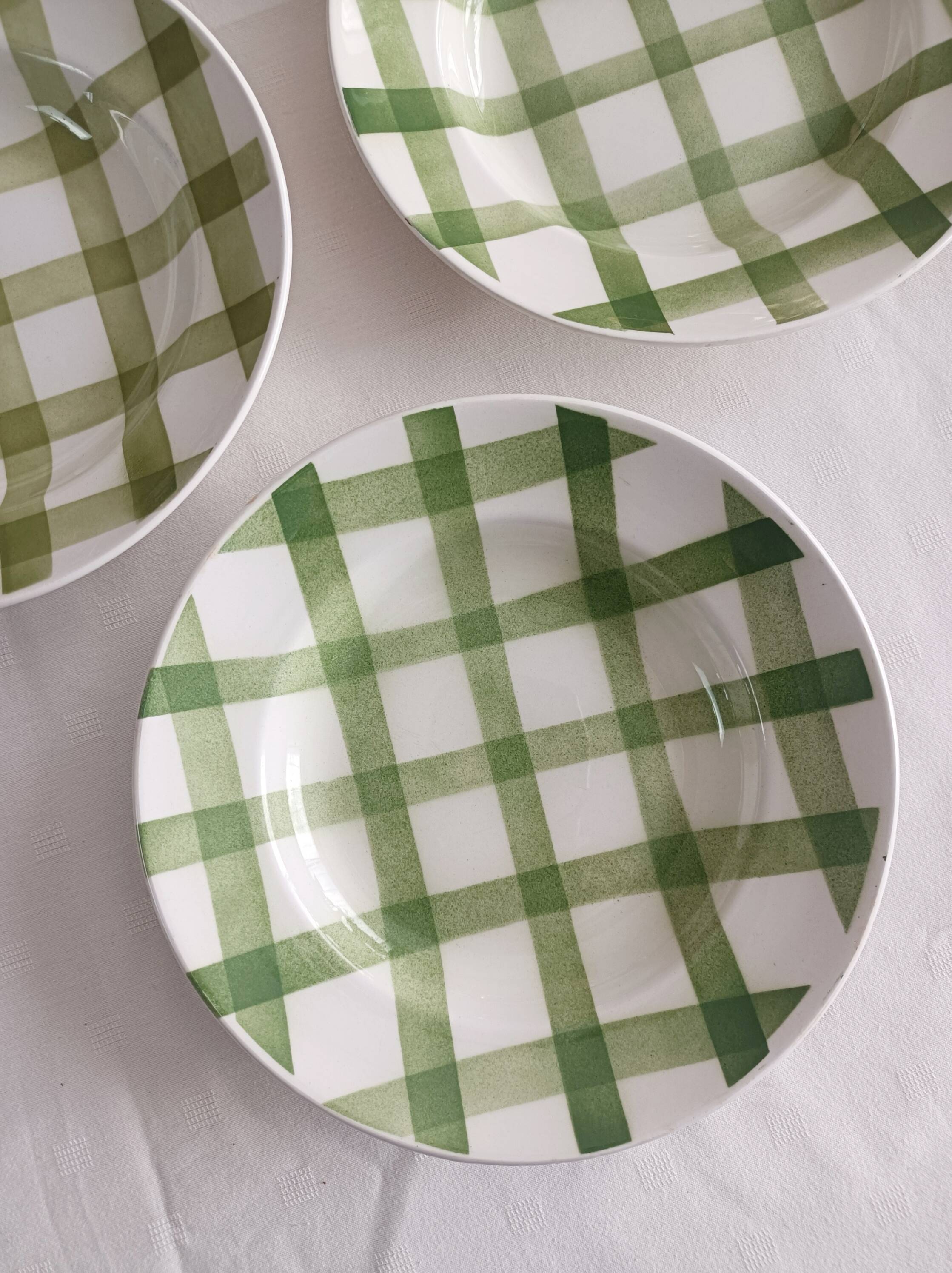 Set of 6 deep plates Moulin des Loups, Tablecloth