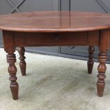 Old louis philippe oval coffee table 1 drawer