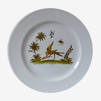 Assiette à décor ornithologique