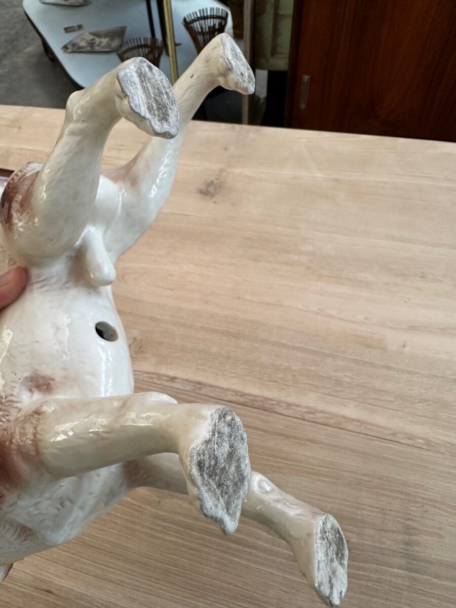 Series of ceramic dogs from Desvres