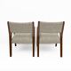 Deux fauteuils et un petit canapé en tissu italien Art déco, années 1930