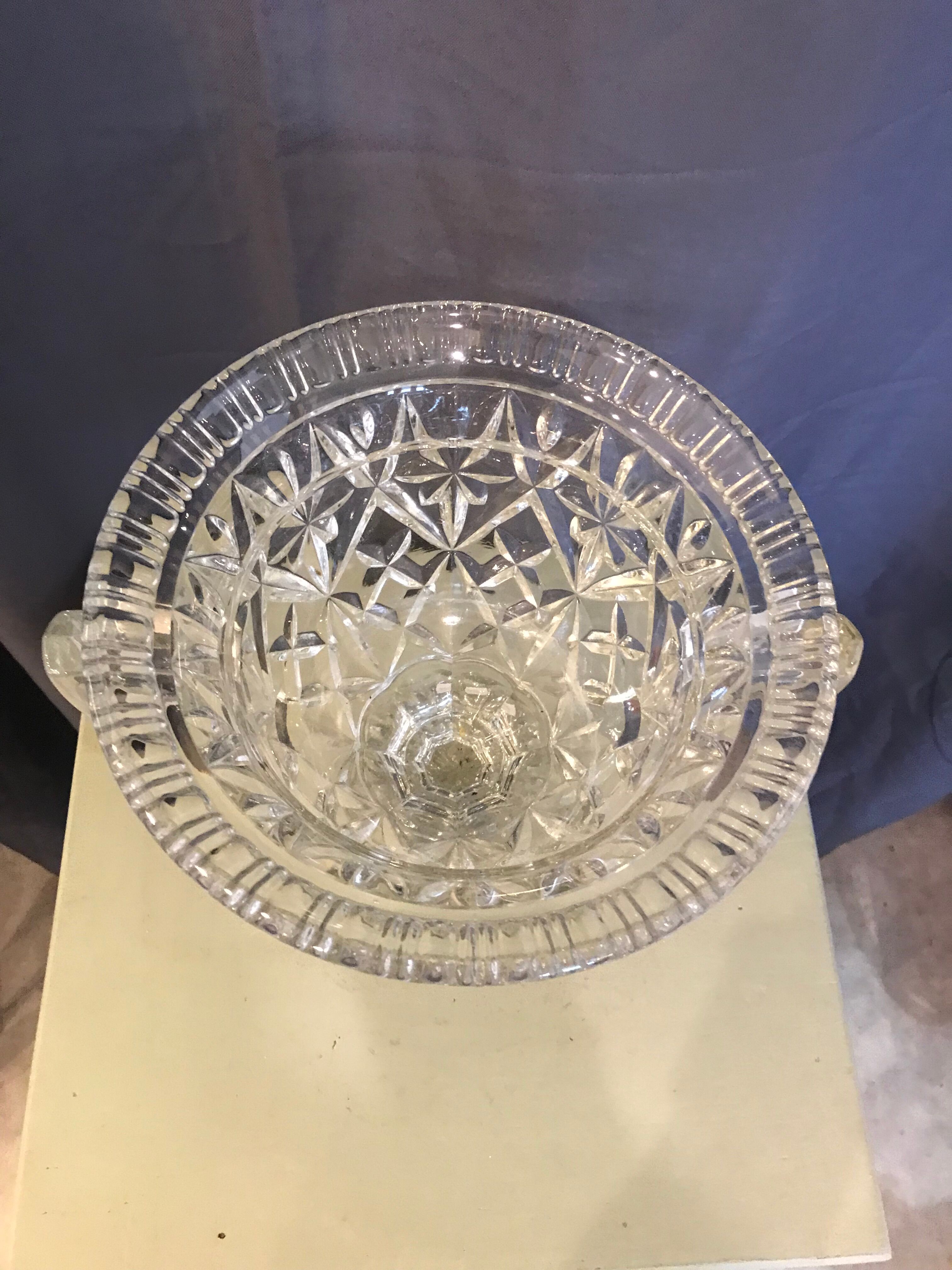 Glass triumph cup with handles 70s vintage