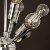 Small Atomium Sputnik space chrome pendant by Cosack, Germany, 1970s.