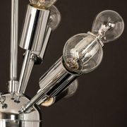Small Atomium Sputnik space chrome pendant by Cosack, Germany, 1970s.