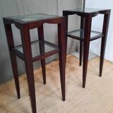 Pair of varnished wood selettes