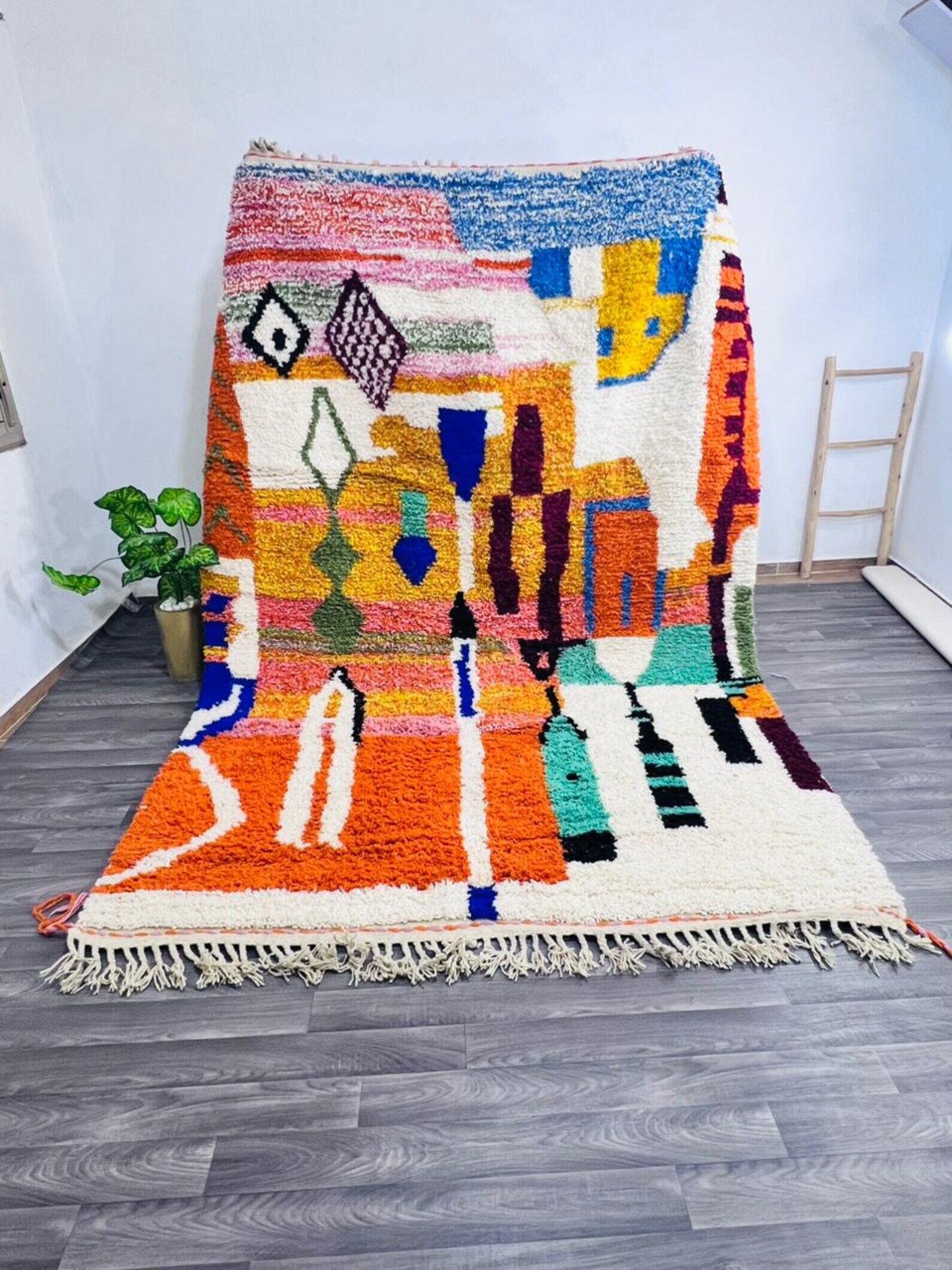 Handmade Berber rug in wool 150cm/250cm