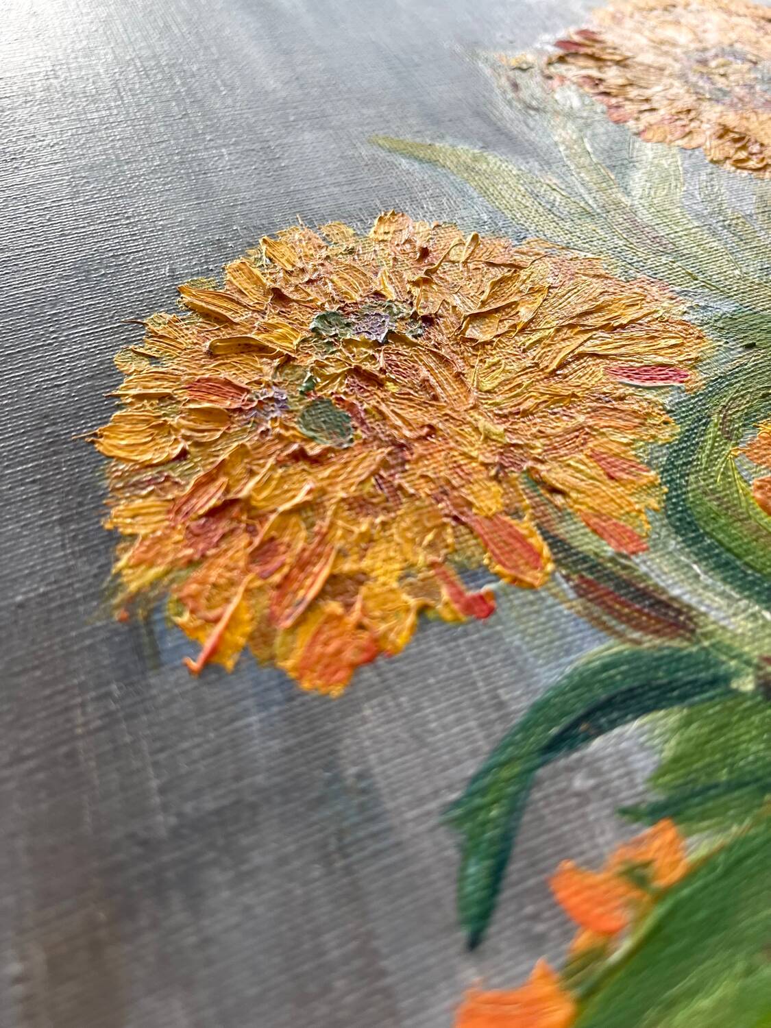 Huile sur toile nature morte