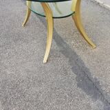Vintage bronze and glass coffee table