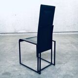 Postmodern architectural dining chairs, Italy, 1980s, set of 10