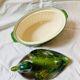 Terrine canard en barbotine email vert