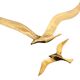 Set of two brass birds to hang