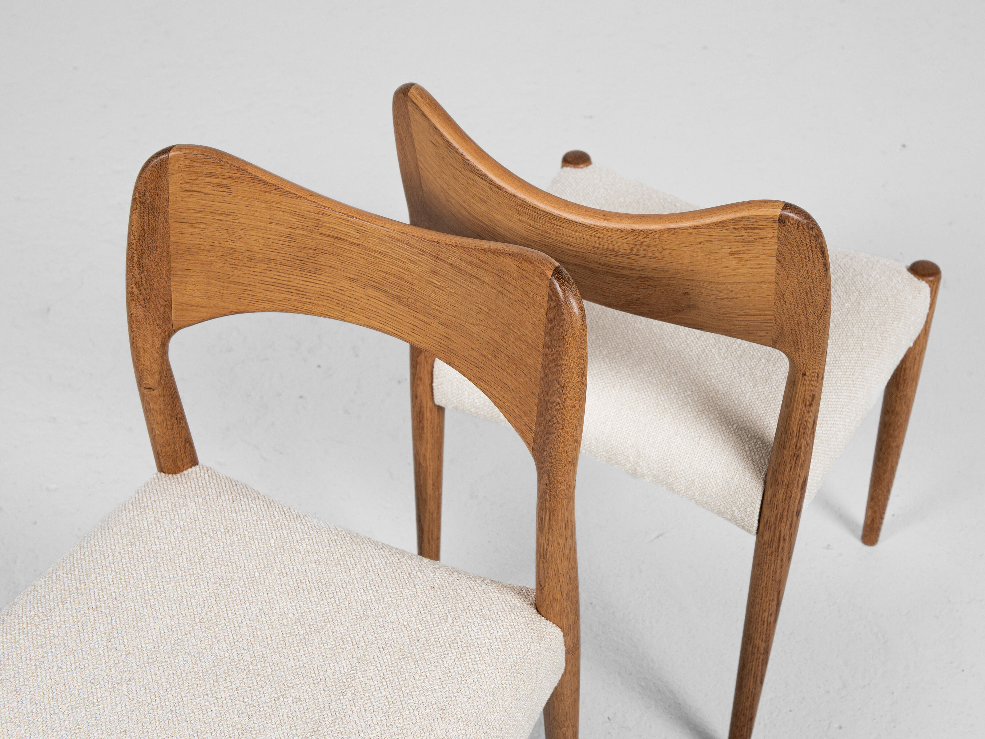 4 dining chairs in oak by Arne Hovmand Olsen for Mogens Kold 1960s