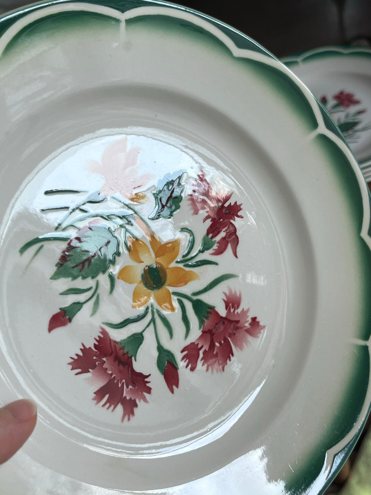 Lot de 6 assiettes sarreguemines et digoin collection esper