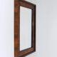 Square Biedermeier Antique 19th Century Walnut Wall Mirror, Vienna, 1850s
