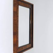 Square Biedermeier Antique 19th Century Walnut Wall Mirror, Vienna, 1850s