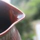 Superb vintage Digoin Sarreguemines jug in brown glazed ceramic.
