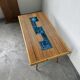 Rattan and ceramic coffee table, 60s