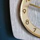 Vintage clock silent wall pendulum "Kienzle Formica white gray"