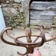1960s bistro swivel parrot coat rack, curved wood