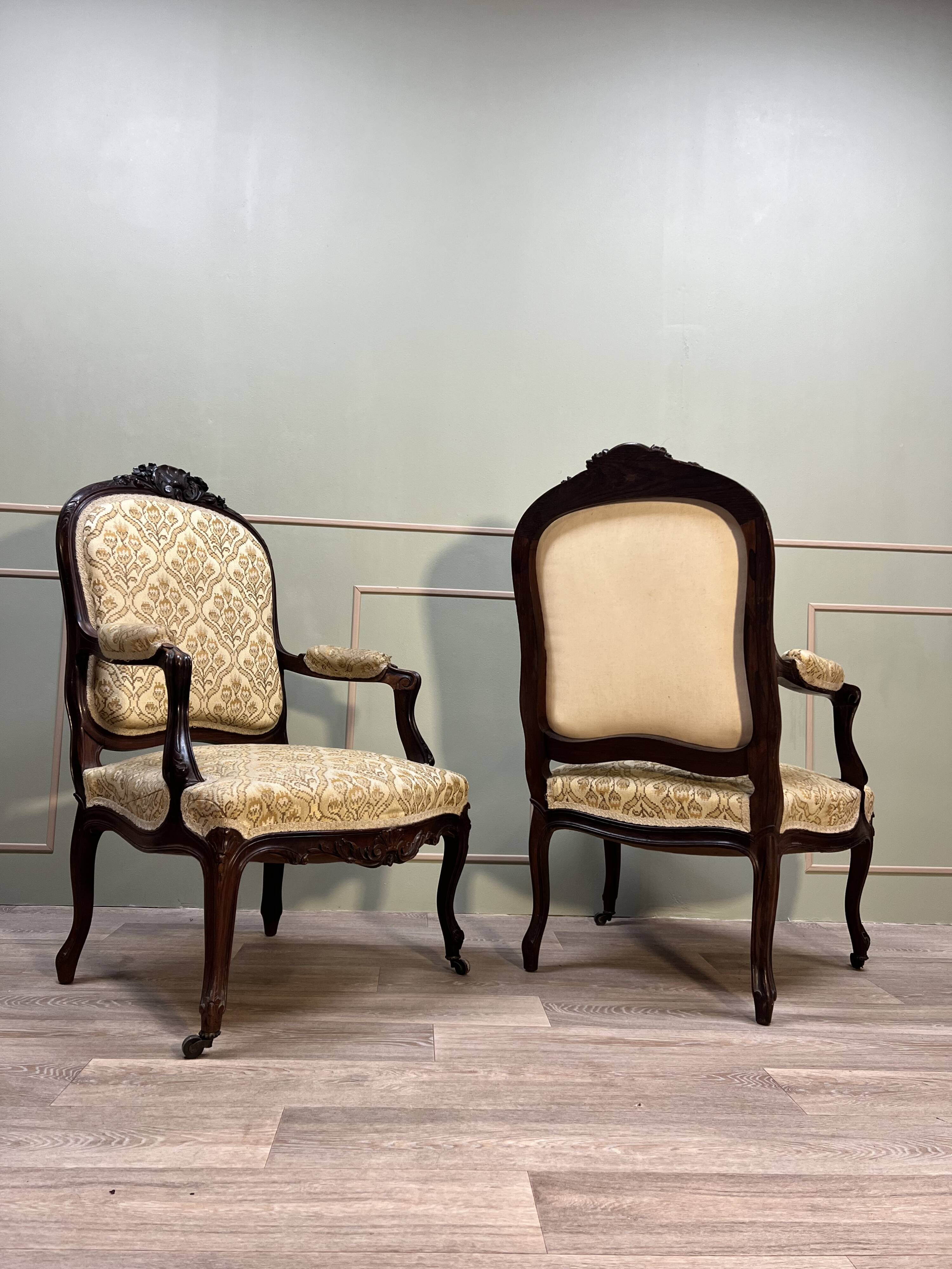 Pair Of Regency Style Flat Back Armchairs 19th Century