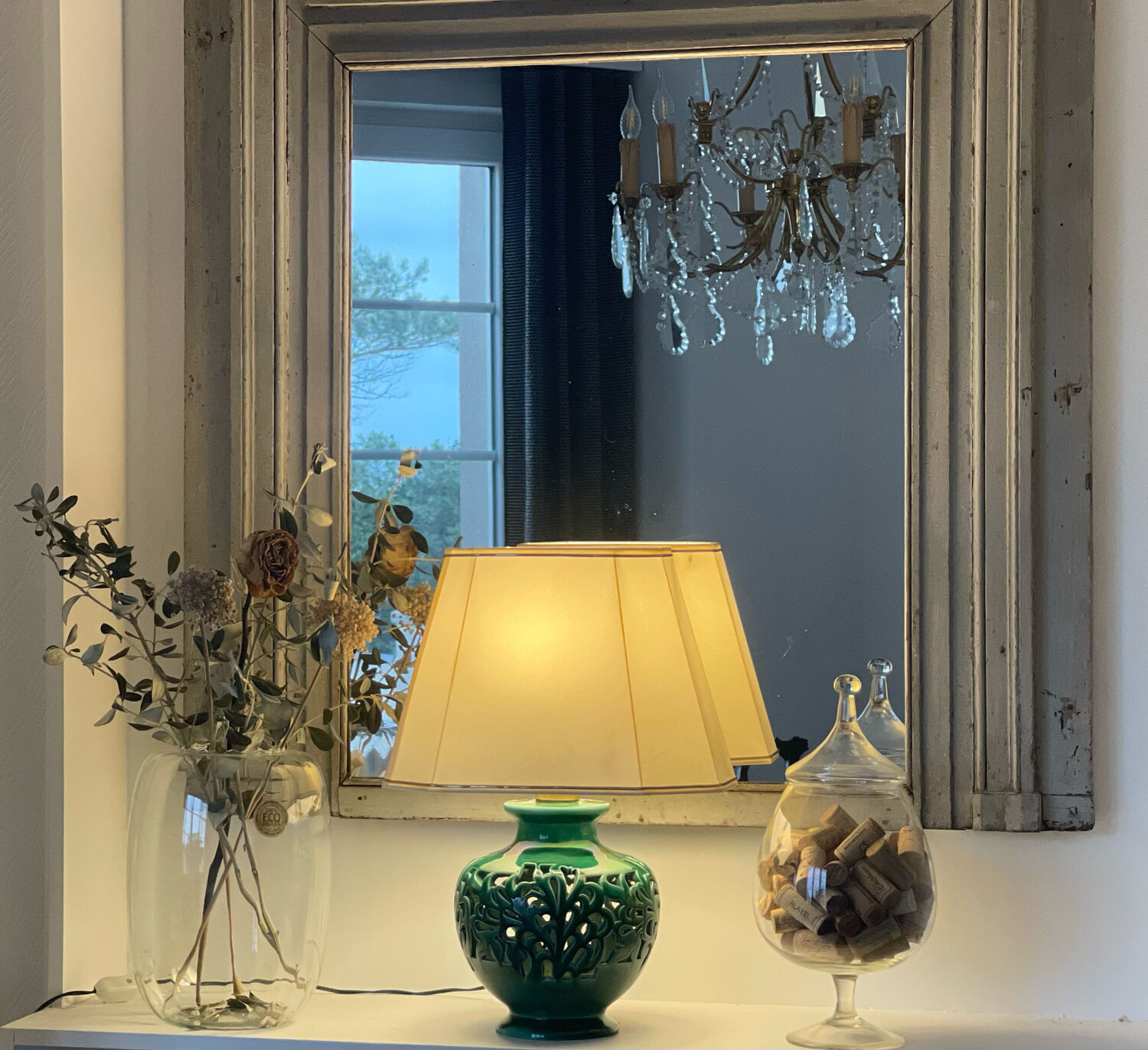 Antique ceramic lamp