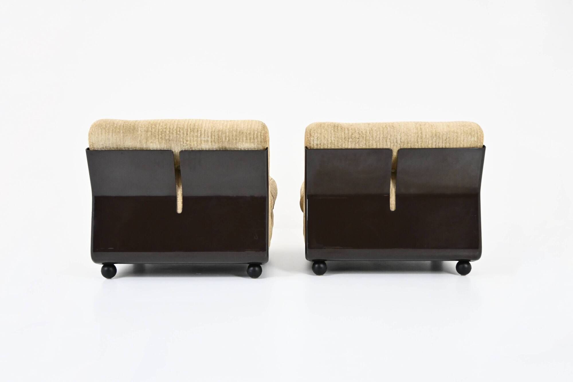 Paire de Fauteuils « Amanta » par Mario Bellini pour B&B Italia, 1970s