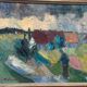 Huile sur toile suédoise – « Fermes » par Arnold William Pedersen