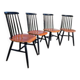 Set of 4 vintage fanett tapiovaara chairs