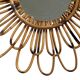 1950s rattan sun mirror France