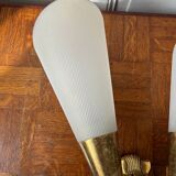 Wall lamp in brass and plastic