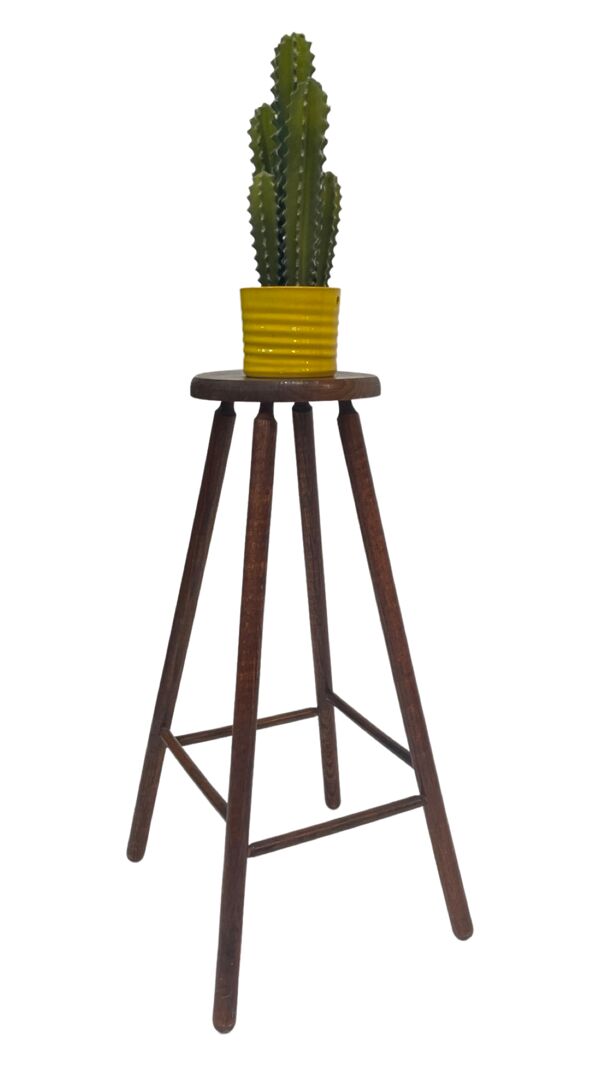 Tabouret de bar vintage, bois, années 60 minimaliste