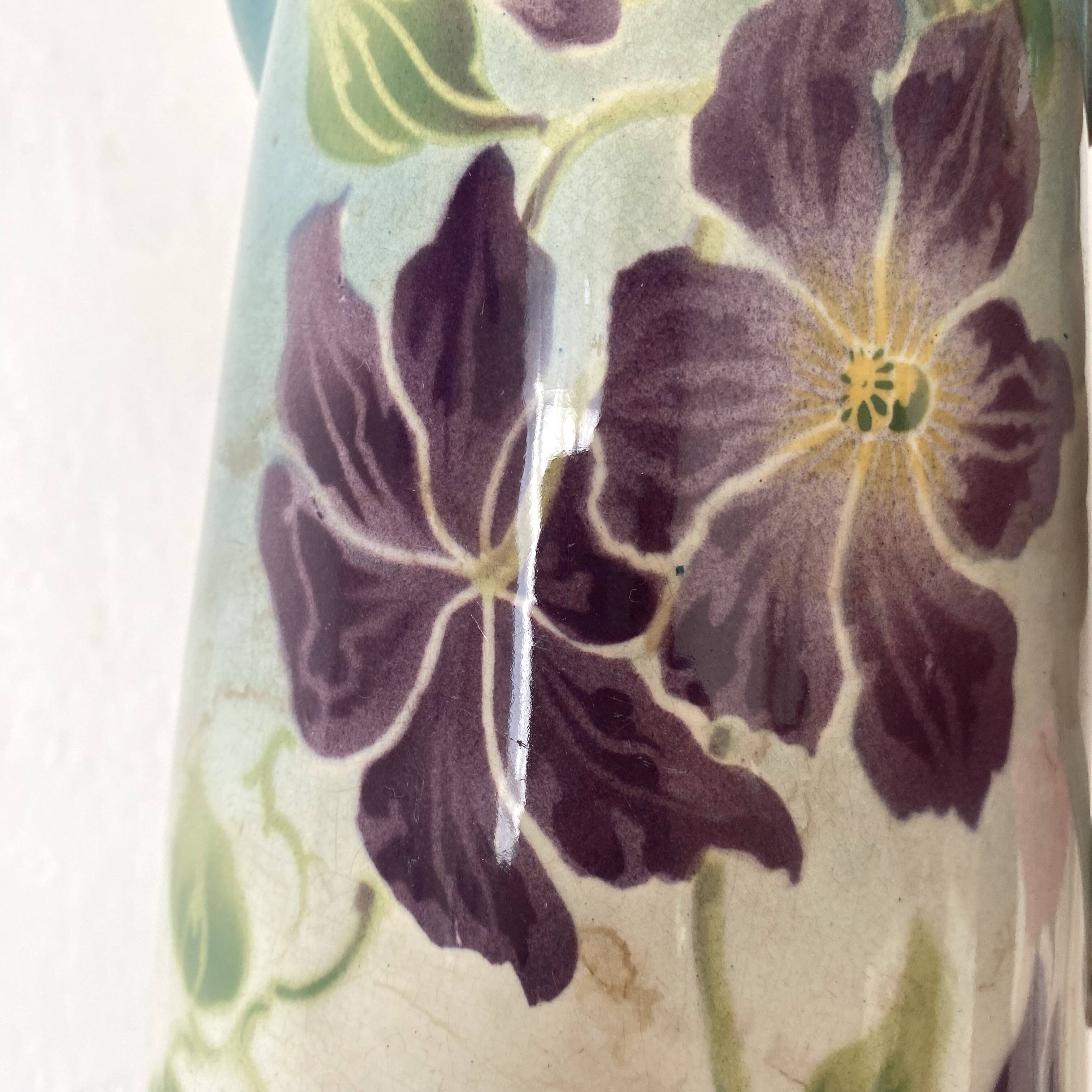 Antique Hamage earthenware pitcher, early 20th century