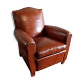 Leather club chair, 1940s