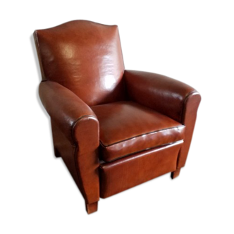Leather club chair, 1940s