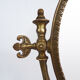 Antique psychedelic table mirror in brass, Louis XV style - 39x29cm
