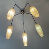 Vintage 5-light chandelier from the 60s
