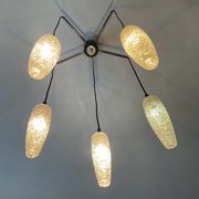 Vintage 5-light chandelier from the 60s