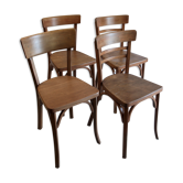 Lot de 4 chaises bistrot Baumann  – circa 50