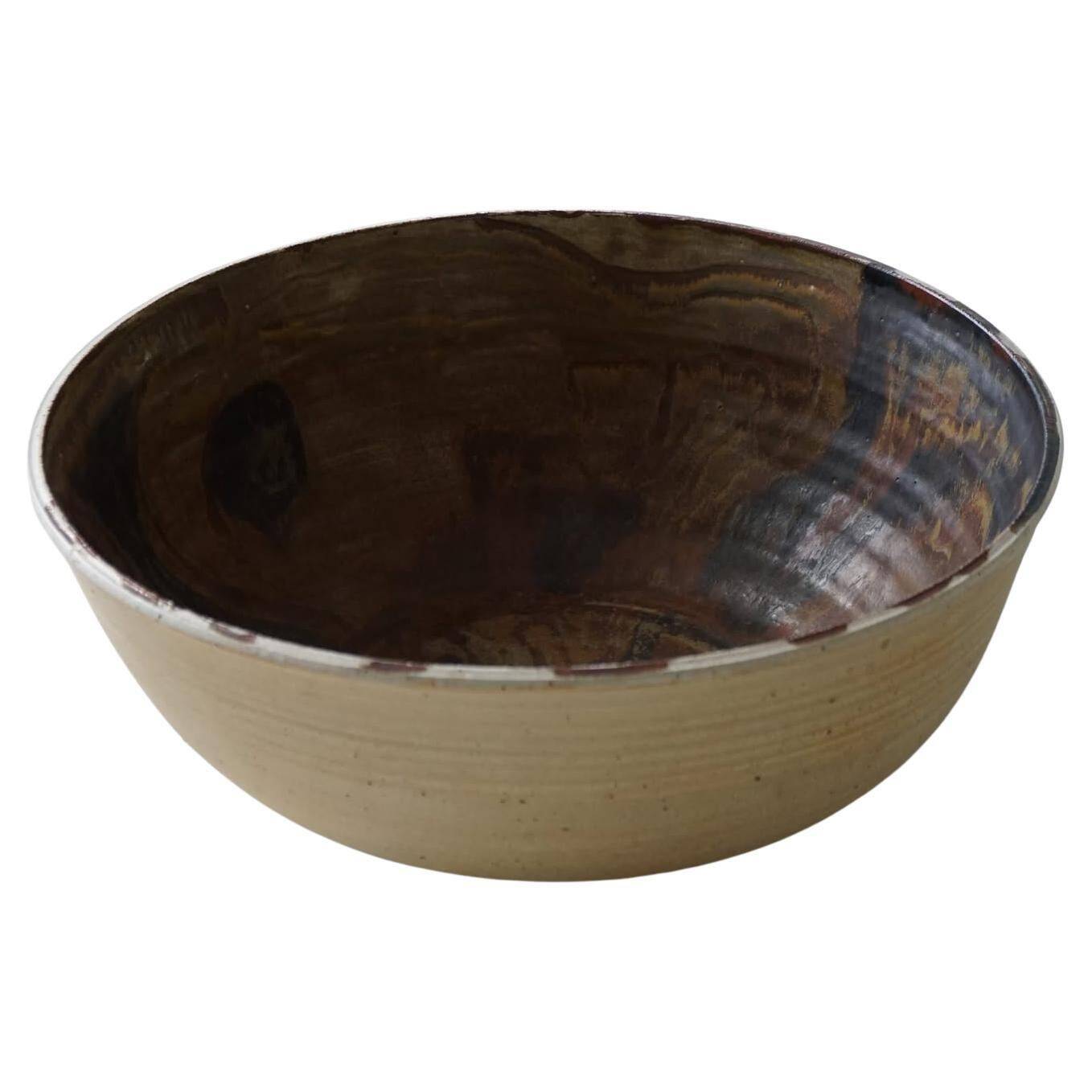Large modern Scandinavian ceramic bowl from the mid-century by Nils Kähler, Denmark, 1979.