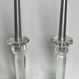 Pair of crystal candlesticks