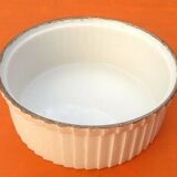 1930s Round soufflé dish N°2 White ceramic