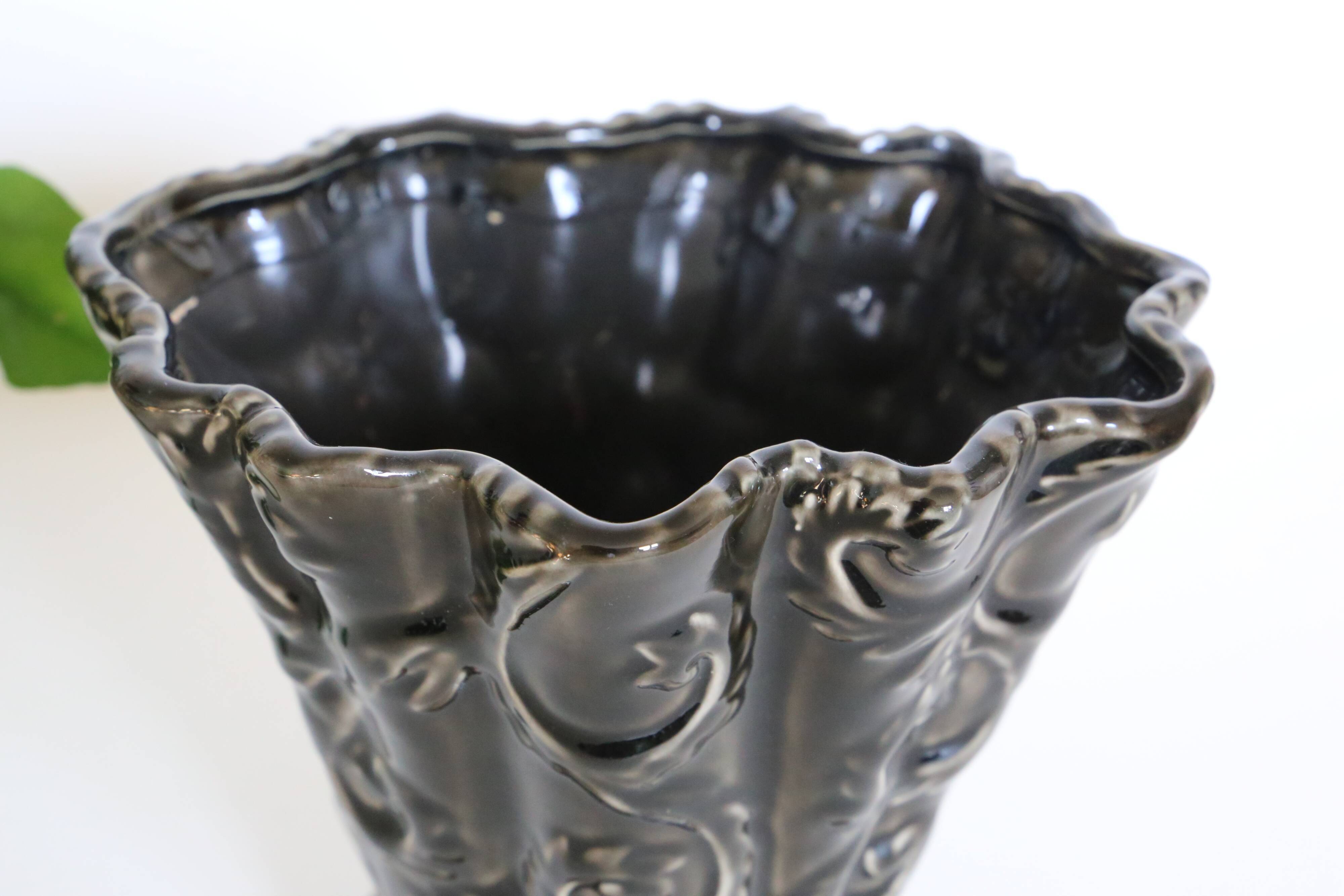 Antique ceramic pot cover, vintage