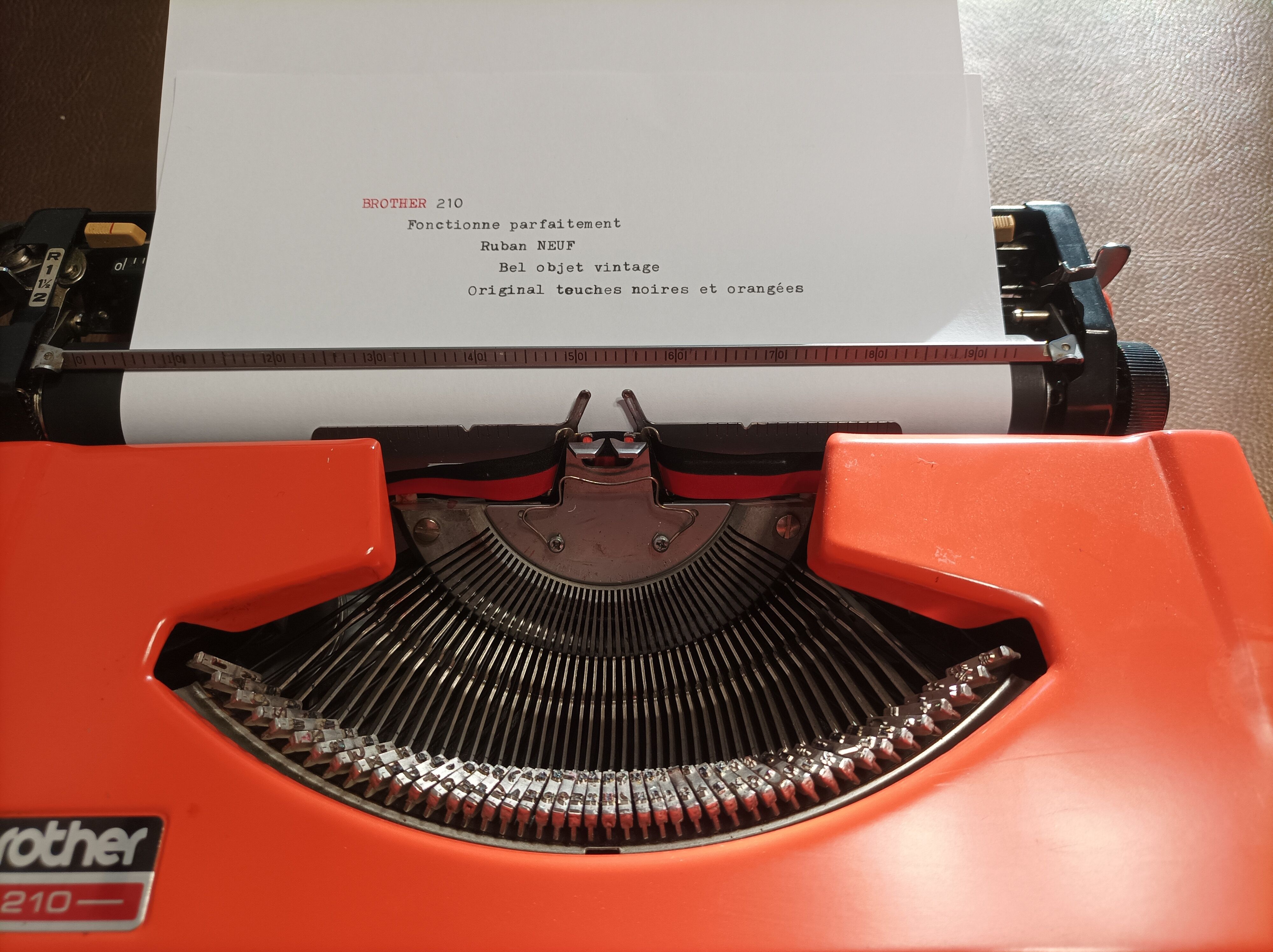 Orange Brother 210 typewriter (missing Logo)