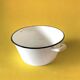 Large vintage basin in white enameled sheet metal