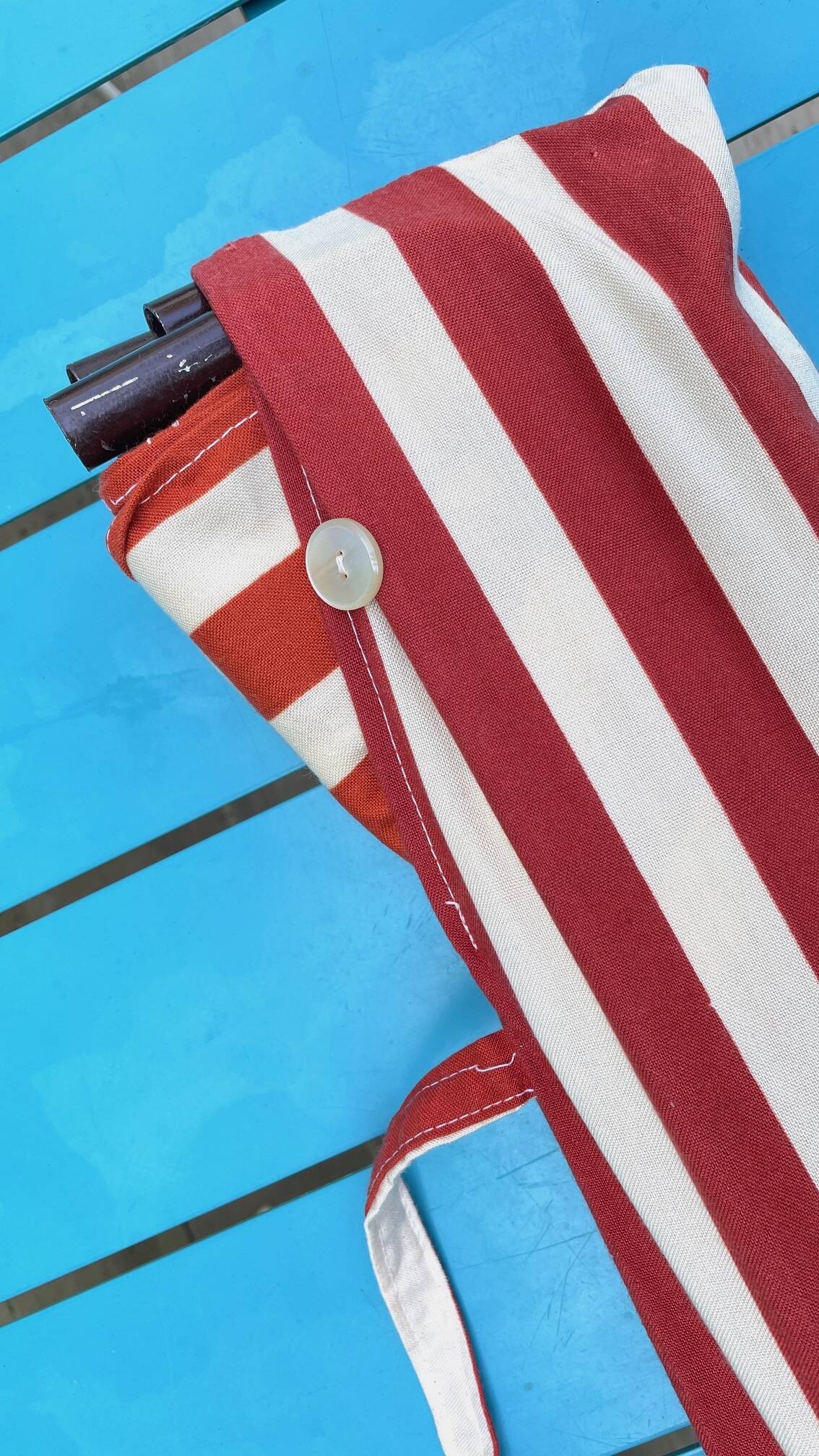 Vintage portable and removable deckchair