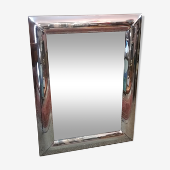 Bevelled and bulging glass parclose mirror 77x102cm