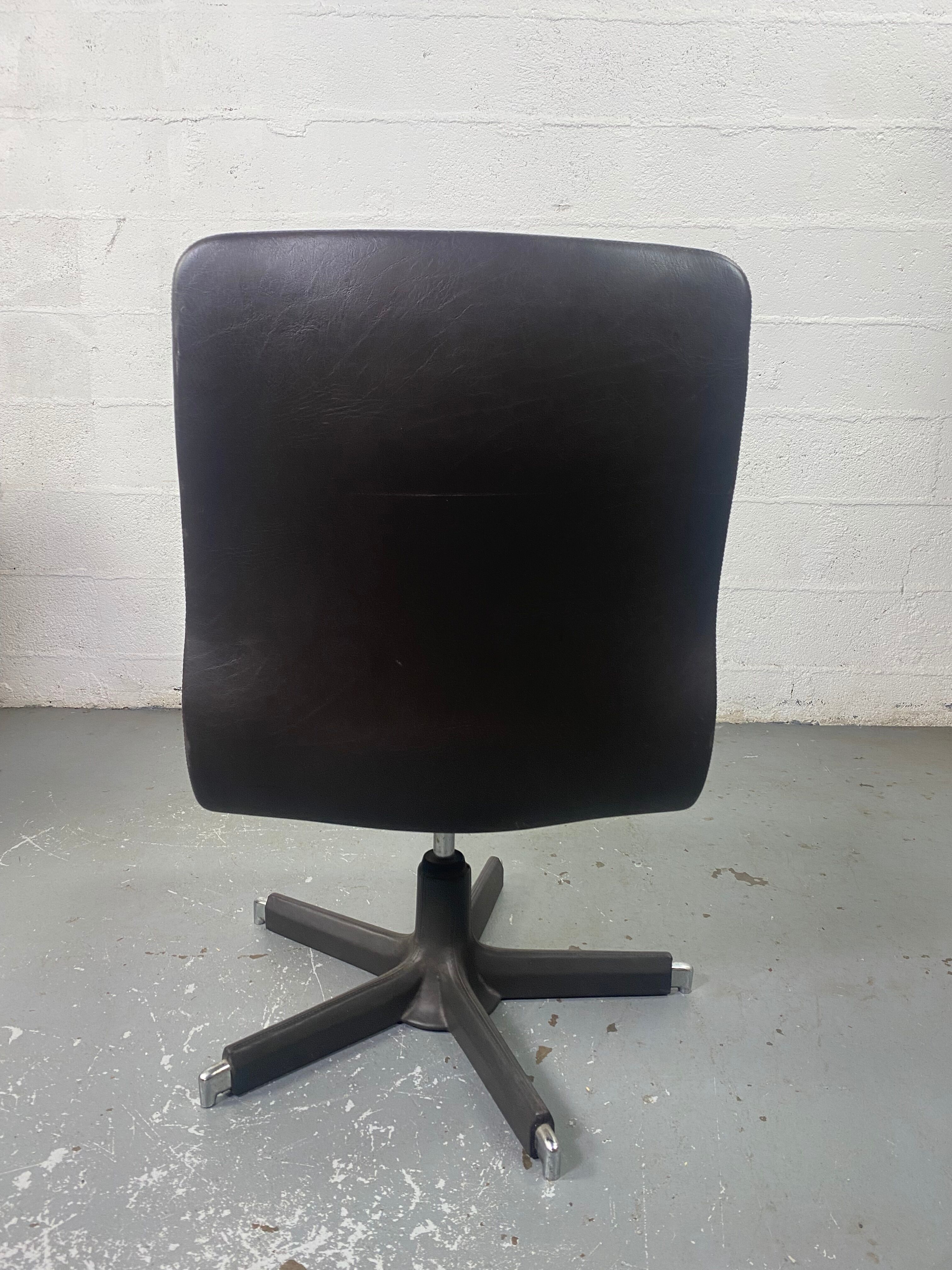 Vintage Office Chair in Leatherette and Fabric