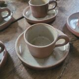 Genuine stoneware cups and saucers