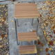 Vintage veined brown formica stepladder