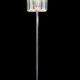 Floor lamp in chrome metal & transparent crystal